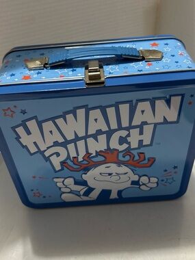 Hawaiian Punch Blue Metal Lunchbox Tin with Handle